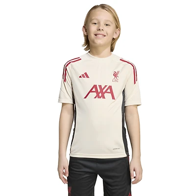 Youth adidas White Liverpool 2025/26 AEROREADY Training Jersey