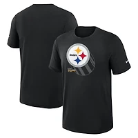 Men's Nike Black Pittsburgh Steelers Left End Run Slub Performance T-Shirt