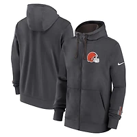 Men's Nike Anthracite Cleveland Browns Primetime Club Full-Zip Hoodie