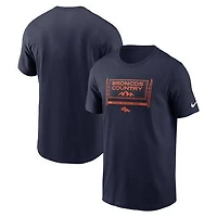 Men's Nike Navy Denver Broncos Primetime Local Essential T-Shirt