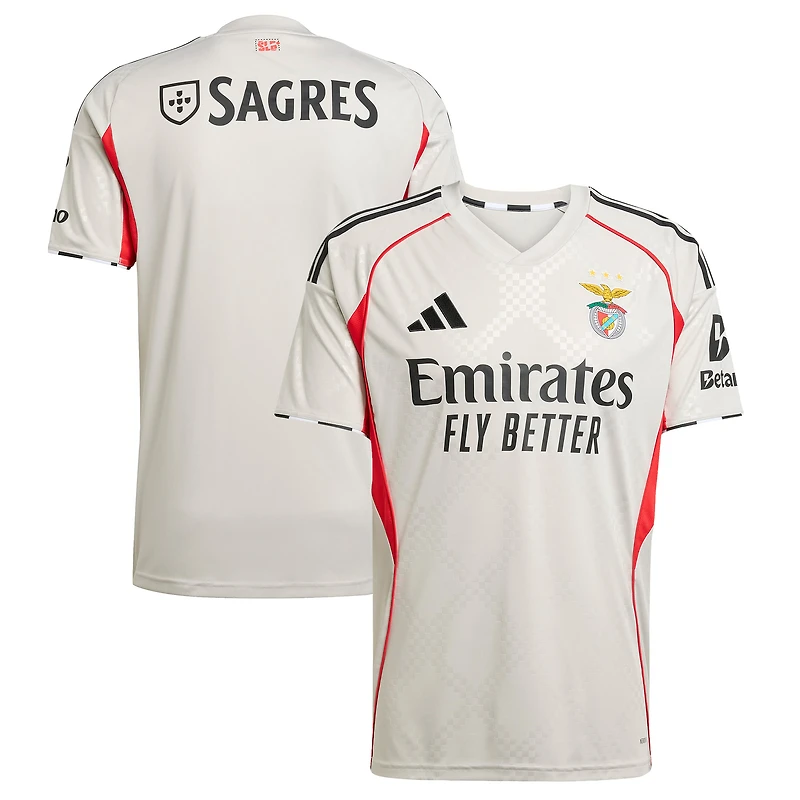 Men's adidas Gray Benfica 2025/26 Away Replica Jersey