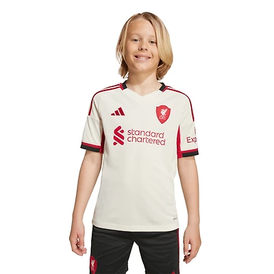 Youth adidas  White Liverpool 2025/26 Away Replica Jersey