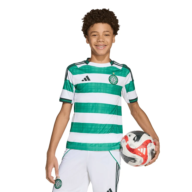 Youth adidas White Celtic 2025/26 Replica Jersey