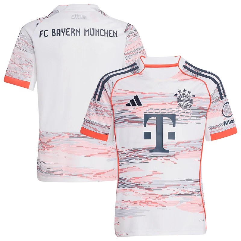 Youth adidas White Bayern Munich 2025/26 Away Replica Jersey