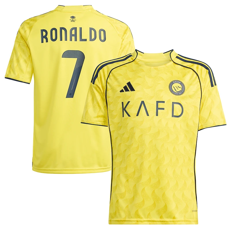 Youth adidas Cristiano Ronaldo Yellow Al-Nassr FC 2025/26 Home Replica Player Jersey