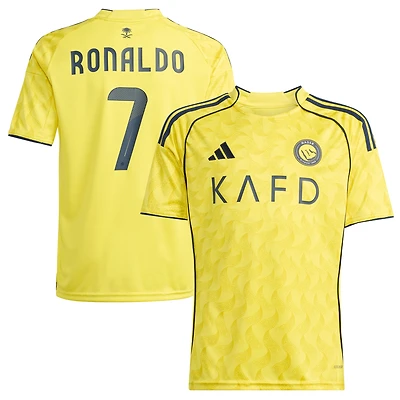 Youth adidas Cristiano Ronaldo Yellow Al-Nassr FC 2025/26 Home Replica Player Jersey