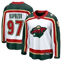 Men's Fanatics Kirill Kaprizov White Minnesota Wild 25th Anniversary Breakaway Player Jersey