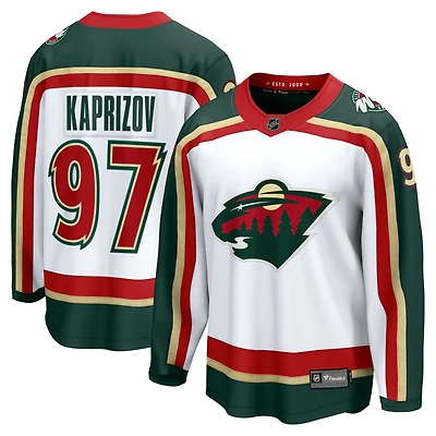 Men's Fanatics Kirill Kaprizov White Minnesota Wild 25th Anniversary Breakaway Player Jersey