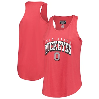 Women's Fanatics Scarlet Ohio State Buckeyes Plus Size Arch Tank Top