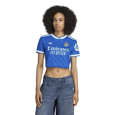 Women's adidas  Blue Real Madrid Away Cropped Replica 2025/26 Jersey