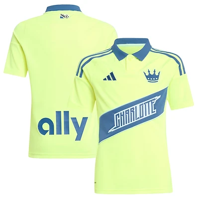 Youth adidas Yellow Charlotte FC 2025 Third Replica Jersey