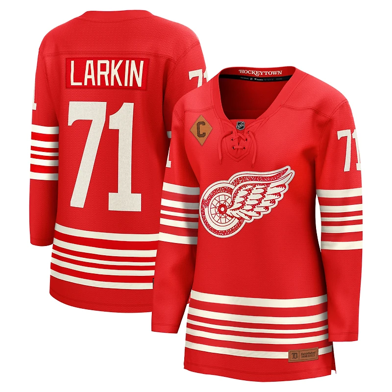 Women's Fanatics Dylan Larkin Red Detroit Red Wings Centennial Breakaway Player Jersey