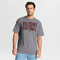 Men's Fanatics Heather Gray Atlanta Falcons First Down Tribute Tri-Blend T-Shirt