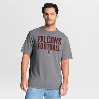 Men's Fanatics Heather Gray Atlanta Falcons First Down Tribute Tri-Blend T-Shirt