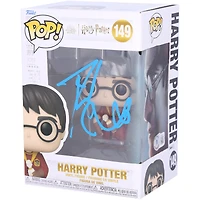 Daniel Radcliffe Harry Potter Autographed Funko Pop! Vinyl Figurine #149 - Signed in Blue Paint with Art by Diana Aitken - RG13339418
