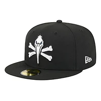 Men's New Era  Black Myrtle Beach Pelicans Theme Nights 59FIFTY Fitted Hat