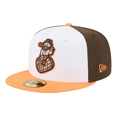 Men's New Era  White Bowling Green Hot Rods Theme Nights 59FIFTY Fitted Hat