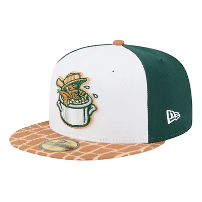 Men's New Era  White Charleston RiverDogs Theme Nights 59FIFTY Fitted Hat