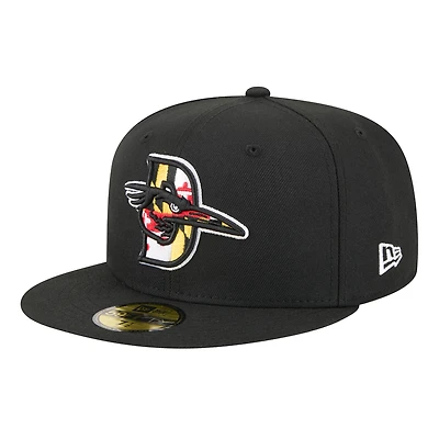 Men's New Era  Black Delmarva Shorebirds Theme Nights 59FIFTY Fitted Hat