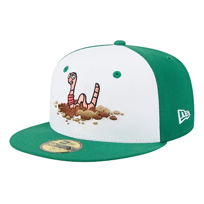 Men's New Era  White Worcester Red Sox Theme Nights 59FIFTY Fitted Hat