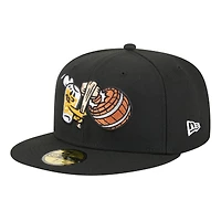Men's New Era  Black West Michigan Whitecaps Theme Nights 59FIFTY Fitted Hat