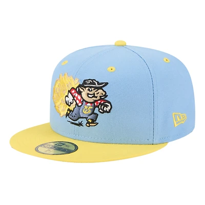 Men's New Era  Light Blue Amarillo Sod Poodles Theme Nights 59FIFTY Fitted Hat