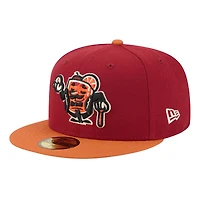 Men's New Era  Dark Red Beloit Sky Carp Theme Nights 59FIFTY Fitted Hat