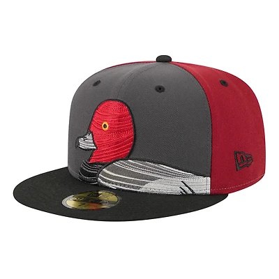 Men's New Era  Gray Aberdeen IronBirds Theme Nights 59FIFTY Fitted Hat