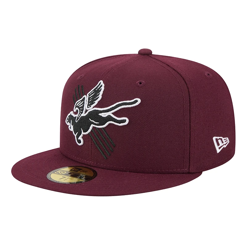 Men's New Era  Maroon Fayetteville Woodpeckers Theme Nights 59FIFTY Fitted Hat