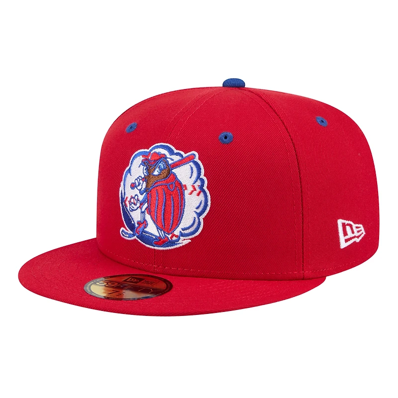 Men's New Era  Red Kannapolis Cannon Ballers Theme Nights 59FIFTY Fitted Hat