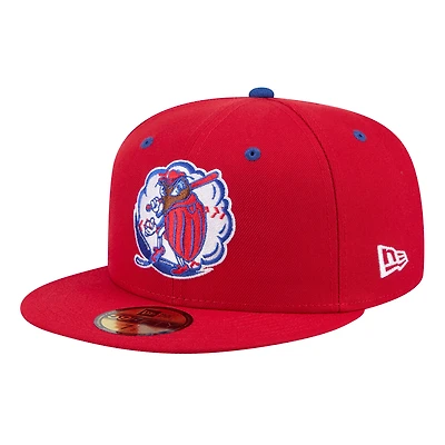 Men's New Era  Red Kannapolis Cannon Ballers Theme Nights 59FIFTY Fitted Hat
