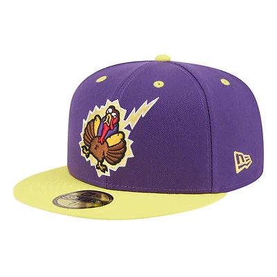Men's New Era  Purple Hartford Yard Goats Theme Nights 59FIFTY Fitted Hat