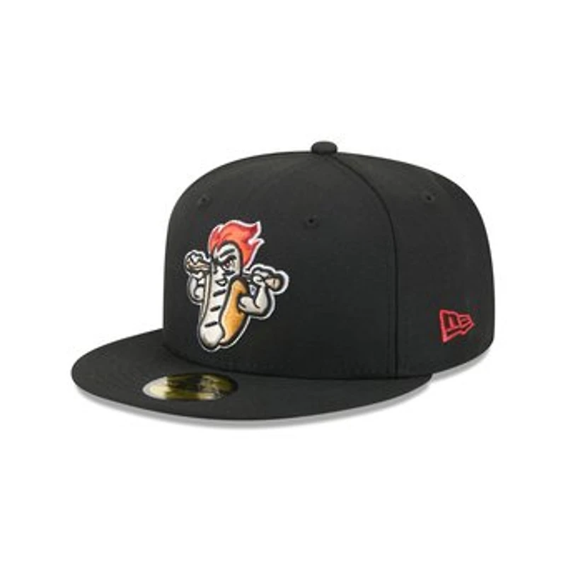 Men's New Era  Black Rochester Red Wings Theme Nights 59FIFTY Fitted Hat