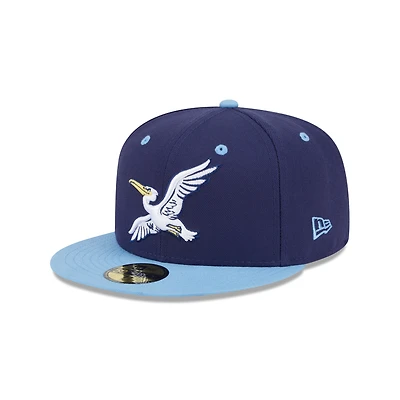 Men's New Era Navy Myrtle Beach Pelicans Theme Nights 59FIFTY Fitted Hat