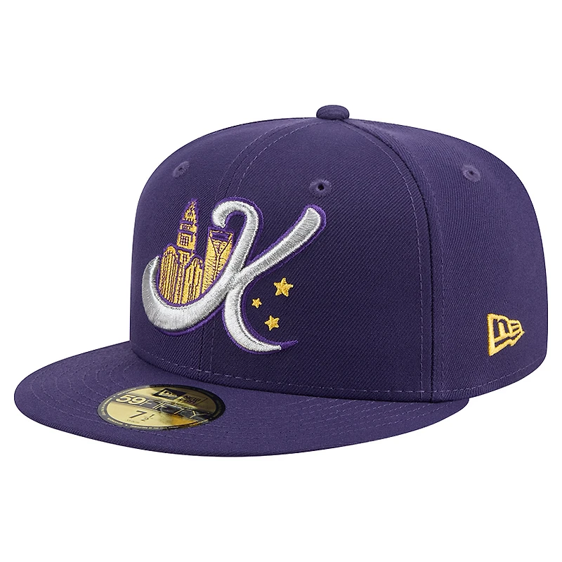 Men's New Era Purple Charlotte Knights Theme Nights 59FIFTY Fitted Hat