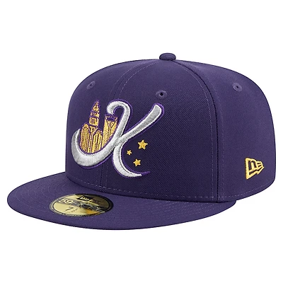 Men's New Era  Purple Charlotte Knights Theme Nights 59FIFTY Fitted Hat