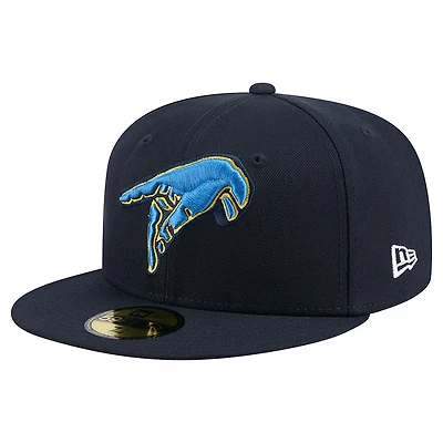Men's New Era  Navy Myrtle Beach Pelicans Theme Nights 59FIFTY Fitted Hat