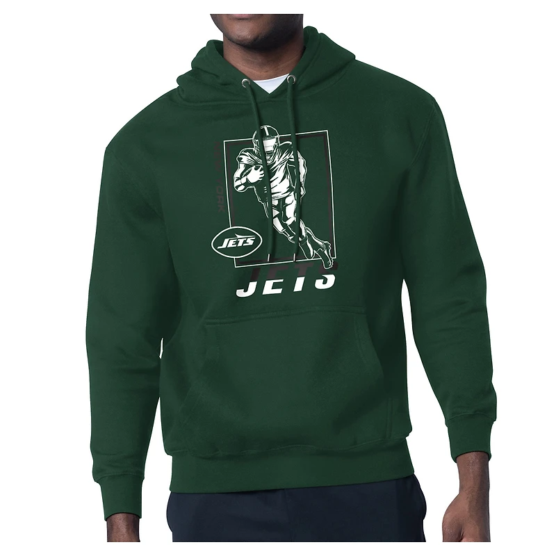 Men's Starter  Green New York Jets Tri-Blend Pullover Hoodie