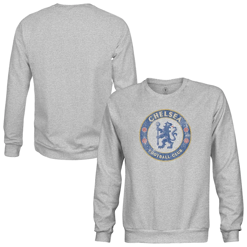 Men's 1863FC Heather Gray Chelsea Pullover Crewneck Sweatshirt