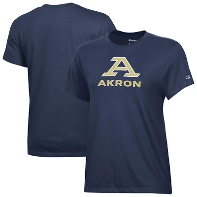 Women's Champion Navy Akron Zips Core T-Shirt