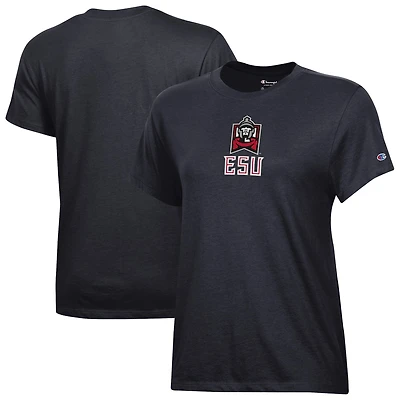 Women's Champion  Black East Stroudsburg Warriors Core T-Shirt