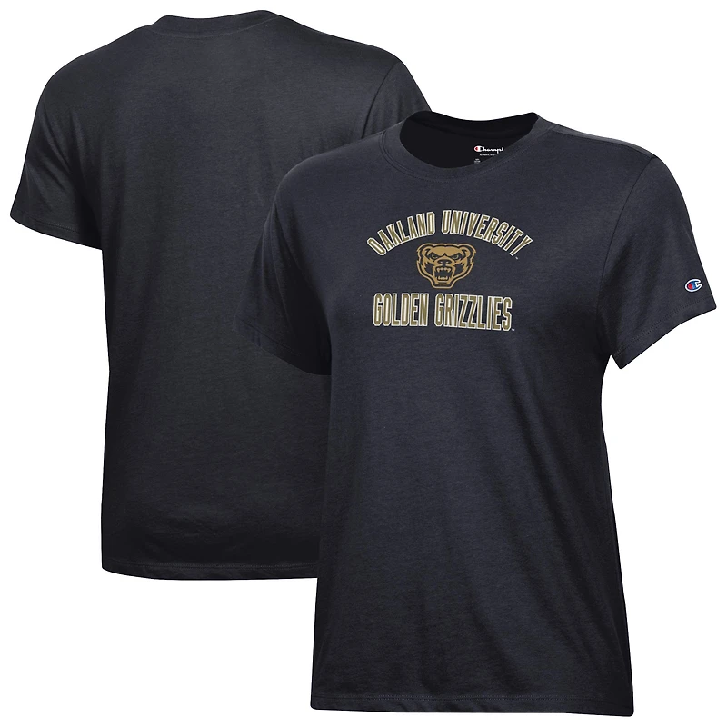 Women's Champion  Black Oakland Golden Grizzlies Core T-Shirt