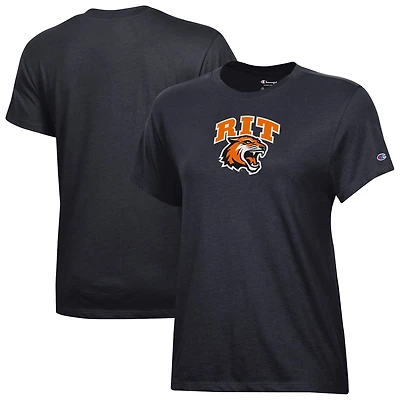 Women's Champion  Black Rochester Institute of Technology Tigers Core T-Shirt