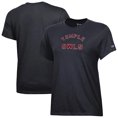 Women's Champion  Black Temple Owls Core T-Shirt