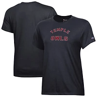 Women's Champion  Black Temple Owls Core T-Shirt