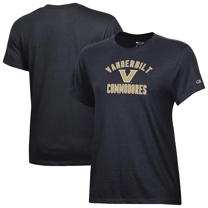 Women's Champion Black Vanderbilt Commodores Core T-Shirt