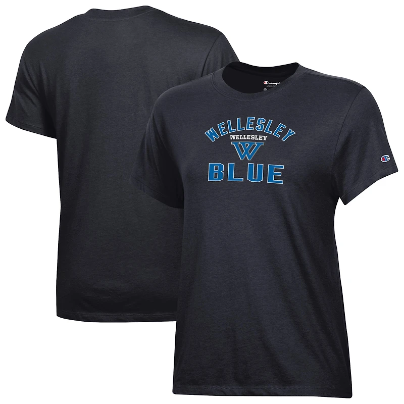Women's Champion Black Wellesley Blue Core T-Shirt