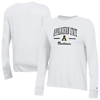 Women's Champion  White Appalachian State Mountaineers Core Long Sleeve T-Shirt