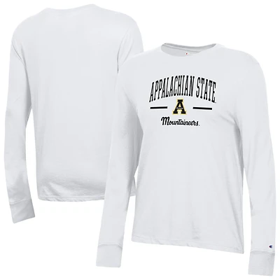 Women's Champion  White Appalachian State Mountaineers Core Long Sleeve T-Shirt