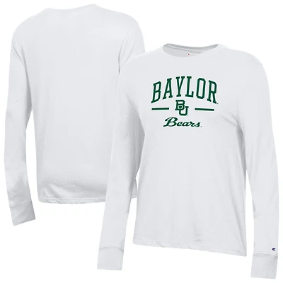 Women's Champion  White Baylor Bears Core Long Sleeve T-Shirt